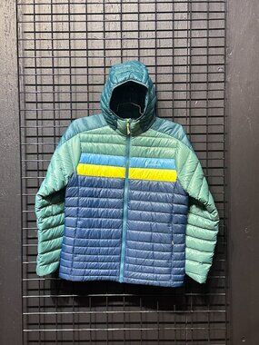 🏕️ Cotopaxi Fuego Hooded Jacket | Men's Medium | Blue & Green